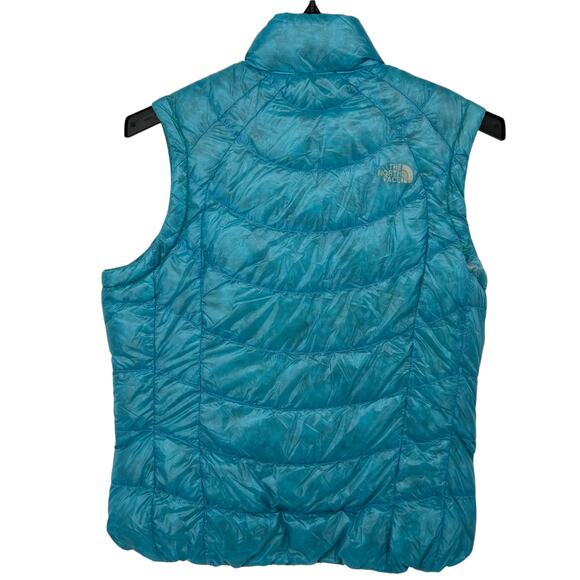 Women's Blue Yellow The North Face Summit Series 900 Goose Down Puffer Vest Sz L - Picture 7 of 9